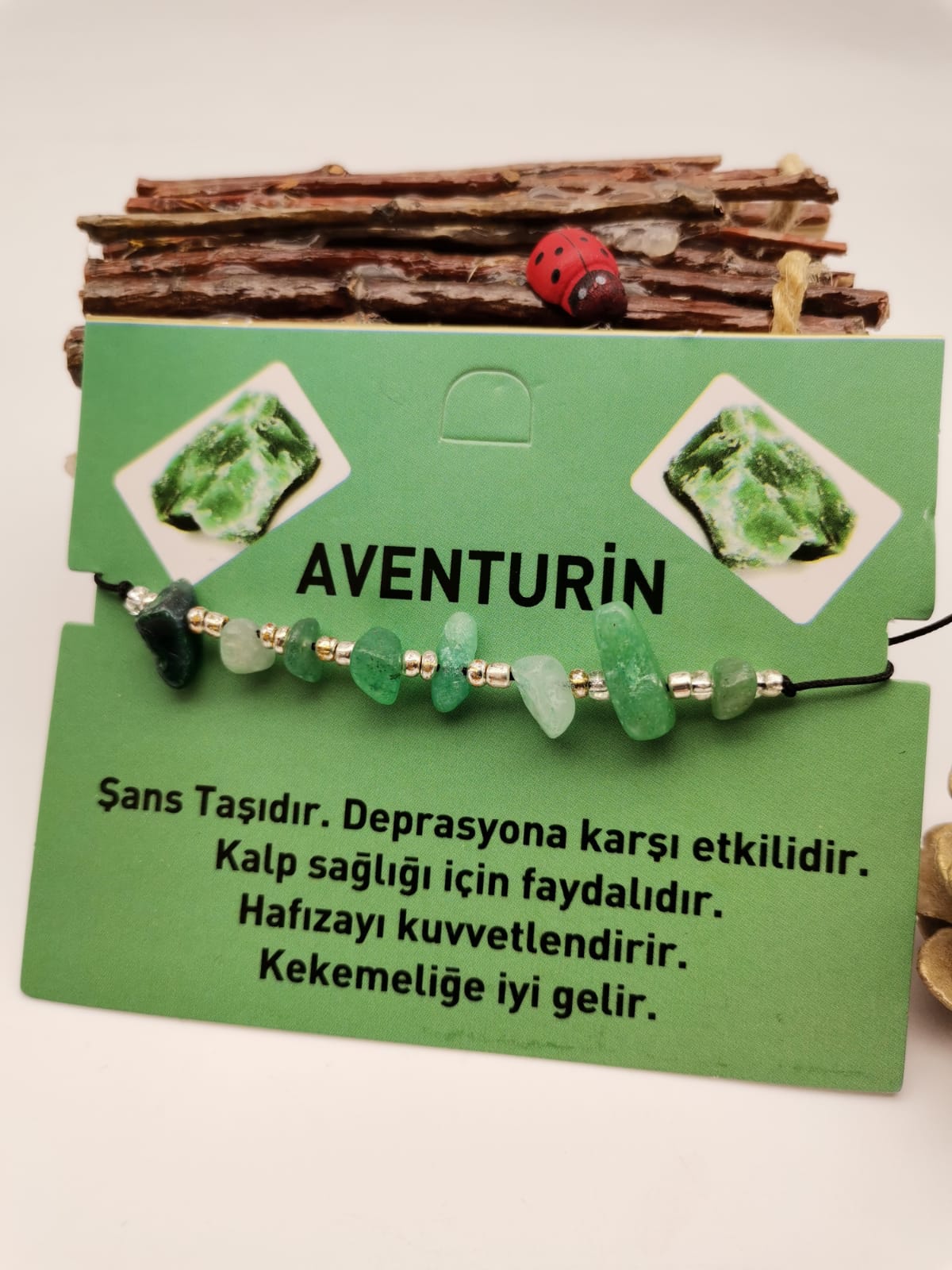 DOĞALTAŞ AVENTURİN BİLEKLİK