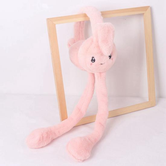 Kulakları Hareket Eden Pembe Tavşan Peluş Kulaklık