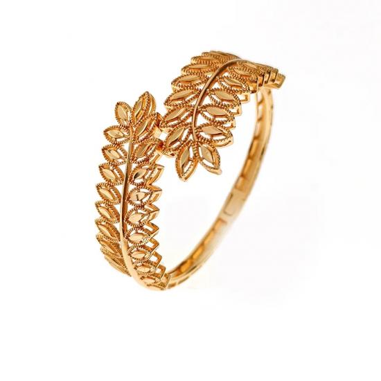 Altın Kaplama Yaprak Bileklik