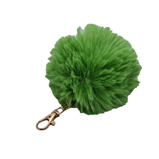 Yeşil ponpon anahtarlık