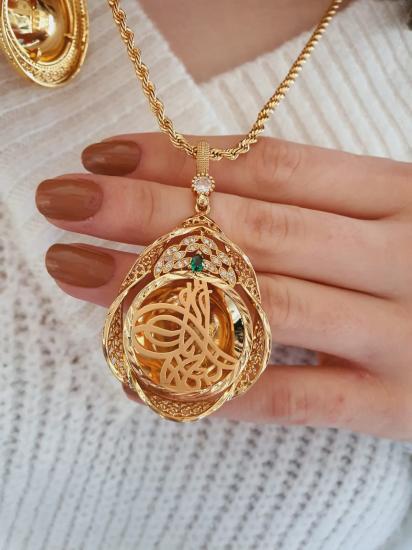 Altın Kaplama Tuğralı Kolye 1