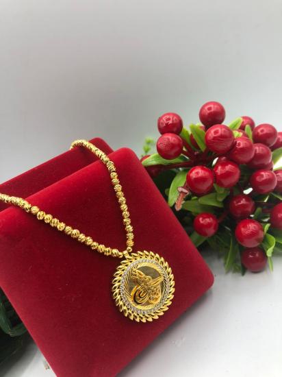 Altın Kaplama Dorika Zincirli Kolye 5