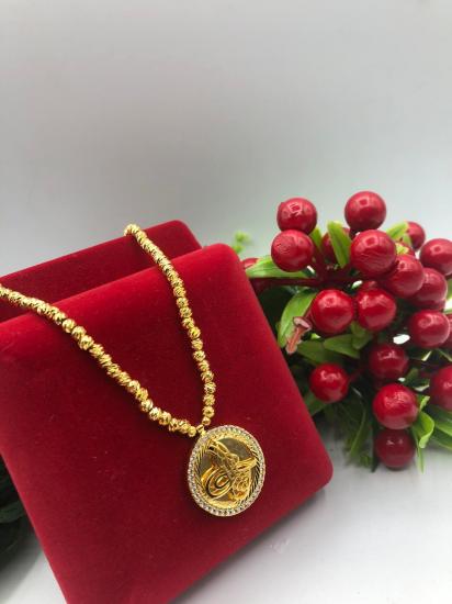Altın Kaplama Dorika Zincirli Kolye 2