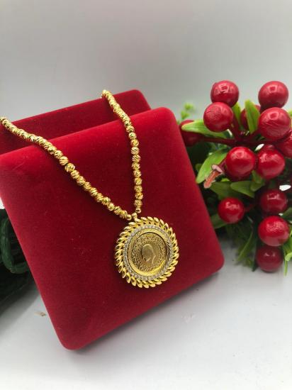 Altın Kaplama Dorika Zincirli Kolye