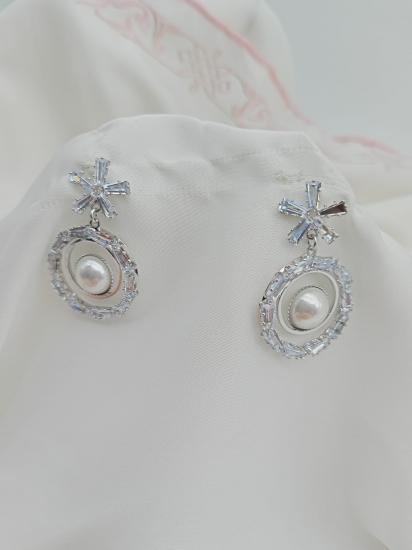 Gümüş Uçlu Zirkon Taşlı Küpe 20