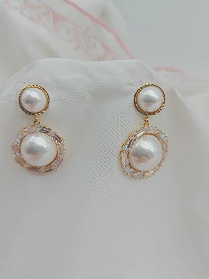 Gümüş Uçlu Zirkon Taşlı Küpe 24