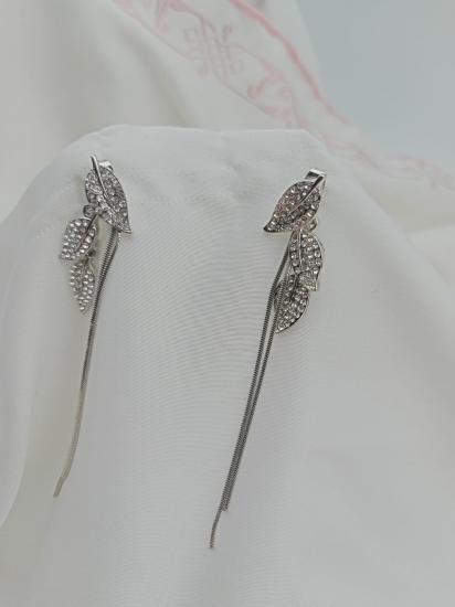 Gümüş Uçlu Zirkon Taşlı Küpe 18