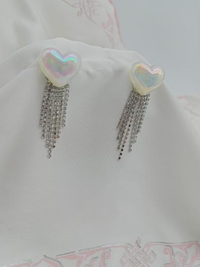 Gümüş Uçlu Zirkon Taşlı Küpe 29