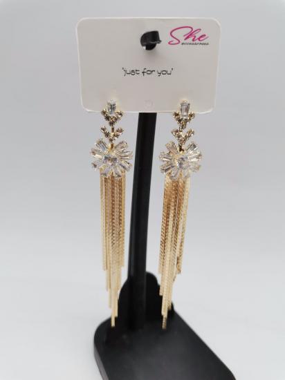 Gümüş Uçlu Zirkon Taşlı Küpe 61