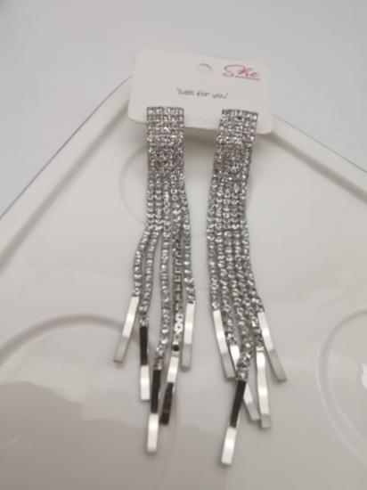 Gümüş Uçlu Zirkon Taşlı Küpe 53