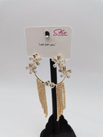 Gümüş Uçlu Zirkon Taşlı Küpe 59