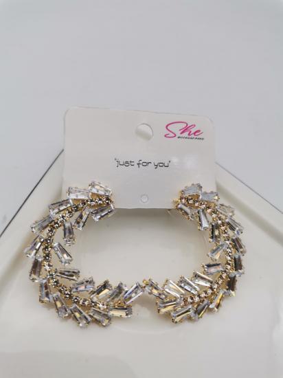 Gümüş Uçlu Zirkon Taşlı Küpe 56