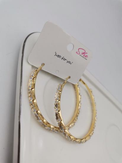 Gümüş Uçlu Zirkon Taşlı Küpe 49