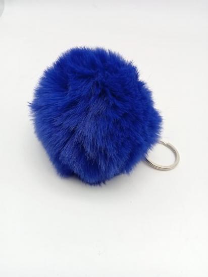 Mavi ponpon anahtarlık