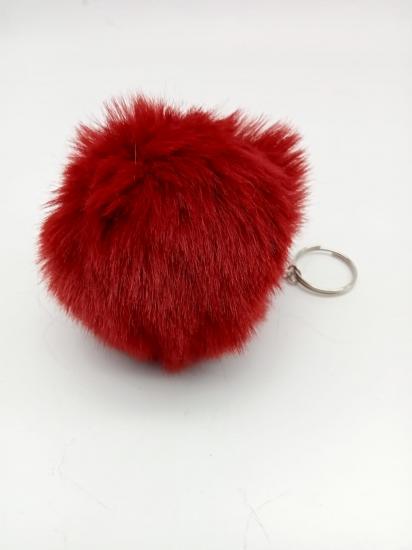 Kırmızı ponpon anahtarlık