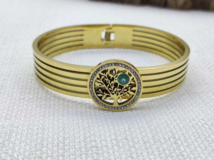 Stainless Steel Hayat Ağaci Çelik Kelepçe