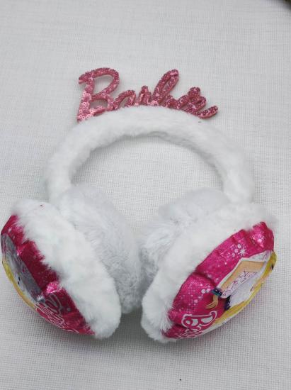 Barbie Beyaz Peluş Çocuk Kulaklik 
