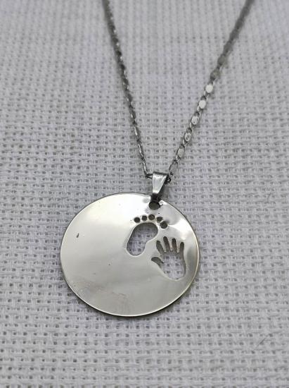 Kişiye Özel Yazi Yazılabilir Gümüş Rengi Kolye